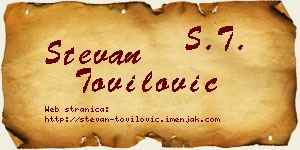 Stevan Tovilović vizit kartica